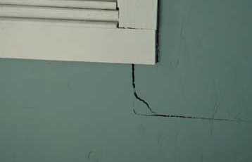 cracks in wall may indicate foundation issues